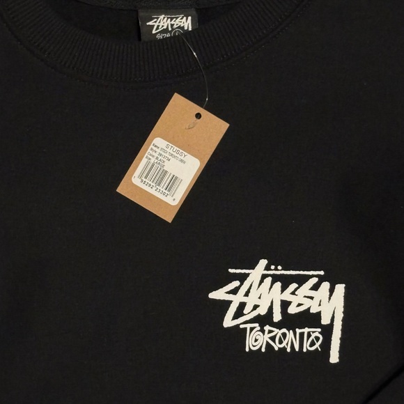 Stussy Men's Black Crewneck Sweater - Picture 2 of 3